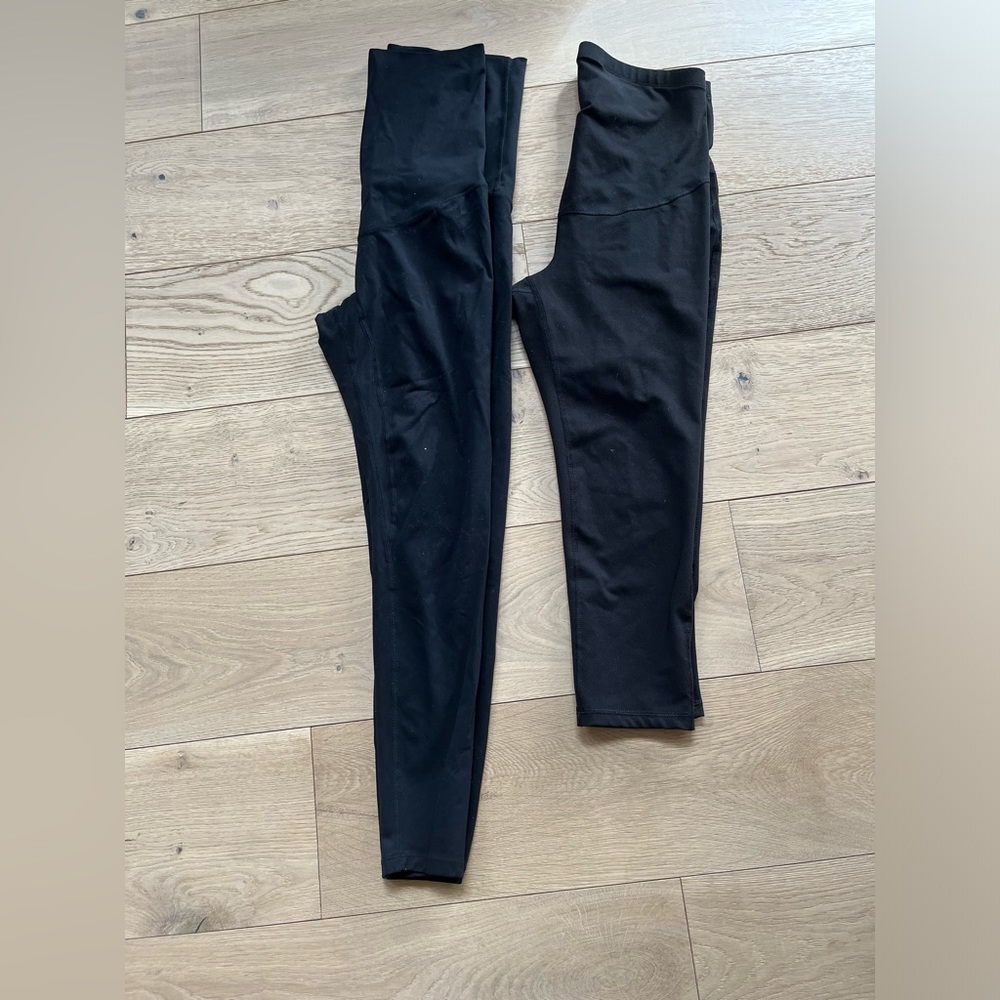 Black maternity leggings